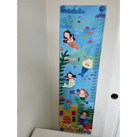 Oopsy Daisy Mermaid Canvas Growth Chart Wall Hanging - Picture 4 of 13